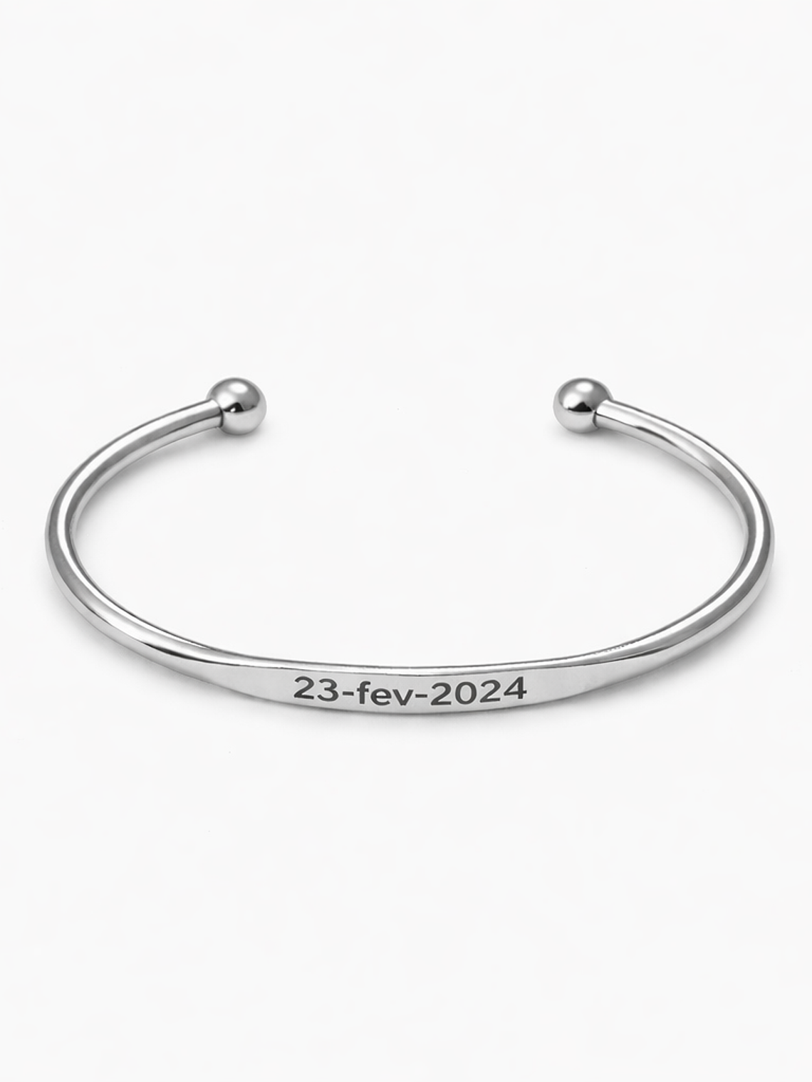 Bracelete Aura Ajustável Personalizada em Aço Inoxidável (Dourada ou Prateada) 2
