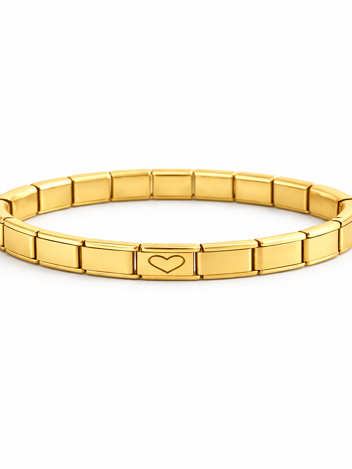 Pulseira Elástica Personalizada Vínculo em Aço Inoxidável com Gravação a Laser 3