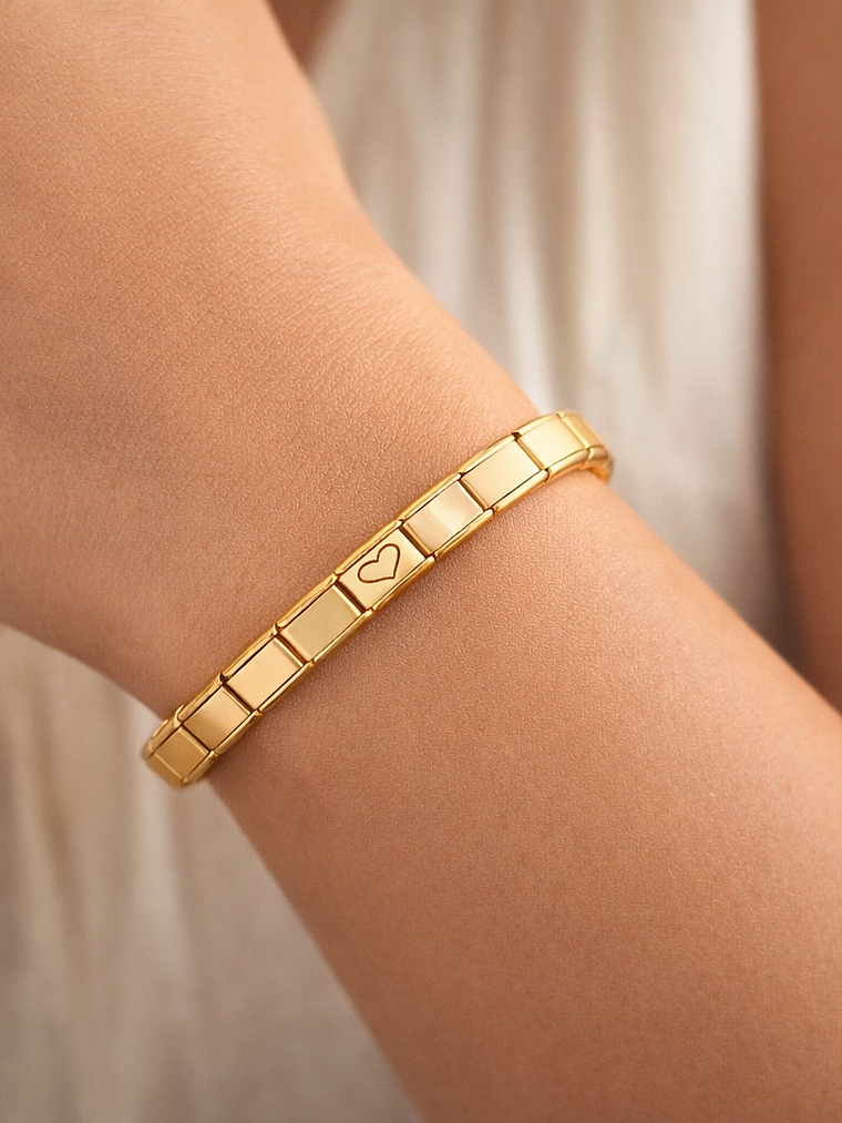 Pulseira Elástica Personalizada Vínculo em Aço Inoxidável com Gravação a Laser 5