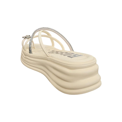 Chinelo Plataforma Branca FLO Russelmatos
