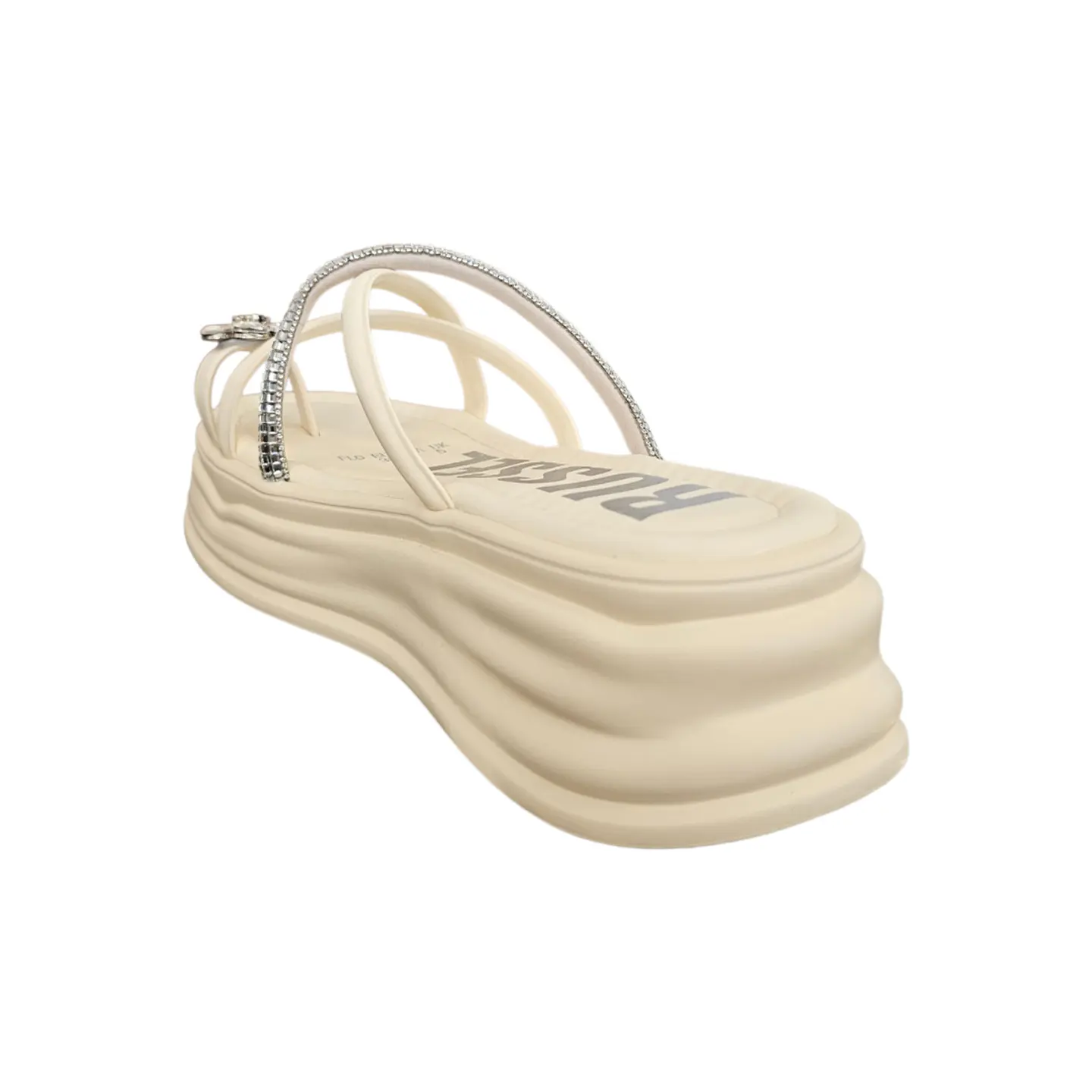 Chinelo Plataforma Branca FLO Russelmatos 2
