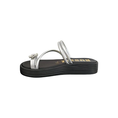 Chinelo Plataforma Preto FLO Russelmatos