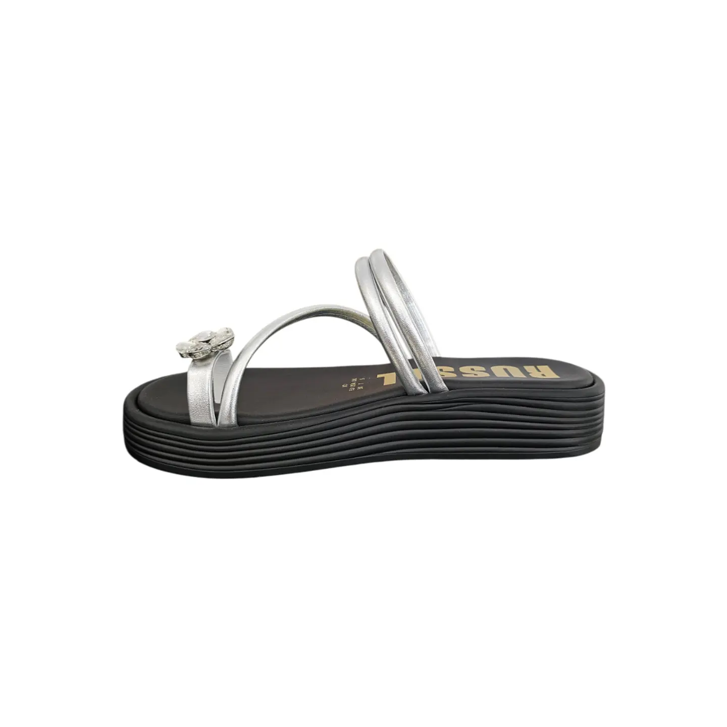 Chinelo Plataforma Preto FLO Russelmatos 2