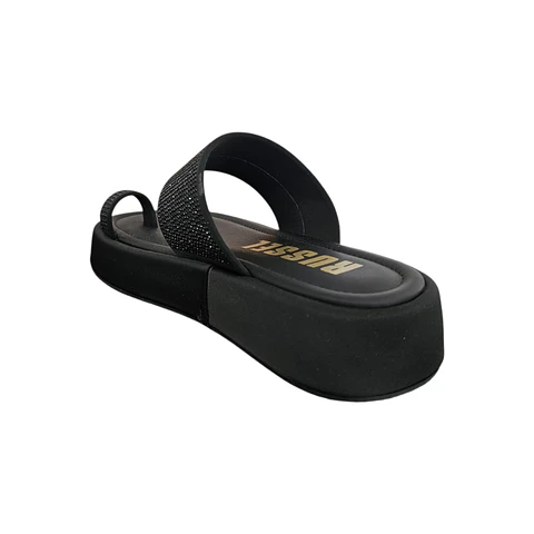 Chinelo Plataforma Preto CAROL Russelmatos