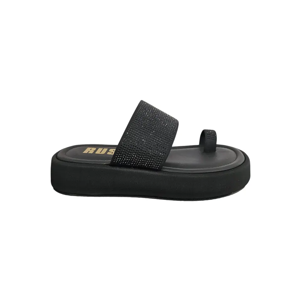 Chinelo Plataforma Preto CAROL Russelmatos 1