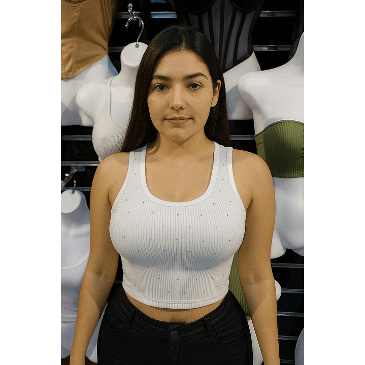 crop con brillos tela rib  1