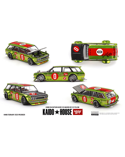 Mini GT X Kaido House 164 - Datsun KAIDO 510 Wagon OG Flo Yellow