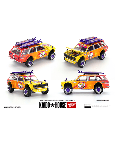 Mini GT x Kaido House 210 - Datsun KAIDO 510 Wagon 4x4 Kaido ISLANDS V1