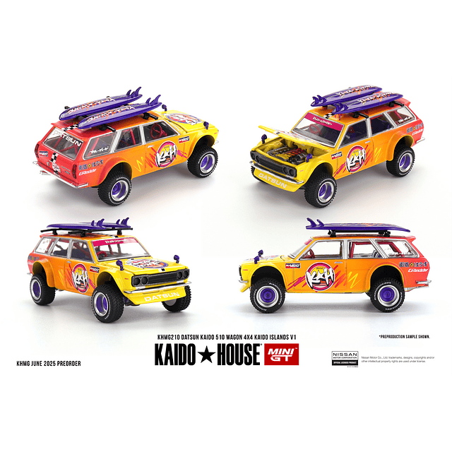 Mini GT x Kaido House 210 - Datsun KAIDO 510 Wagon 4x4 Kaido ISLANDS V1