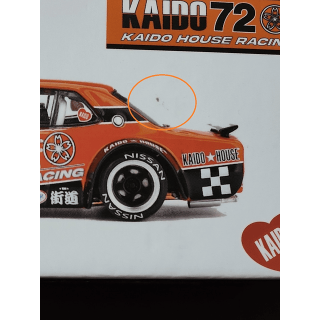 Mini GT X Kaido House 195 - Nissan Skyline 2000GT-R (KPGC10) Kaido Racing V1-  défaut boîte  2