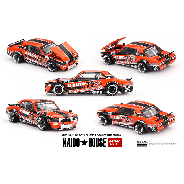 Mini GT X Kaido House 195 - Nissan Skyline 2000GT-R (KPGC10) Kaido Racing V1-  défaut boîte  1