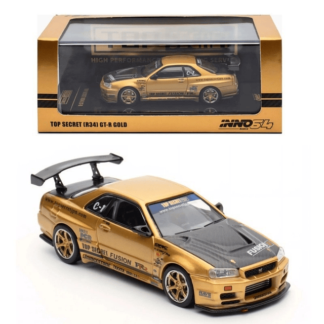 Inno 64 - Nissan Skyline (R34) GT-R Gold - Top Secret