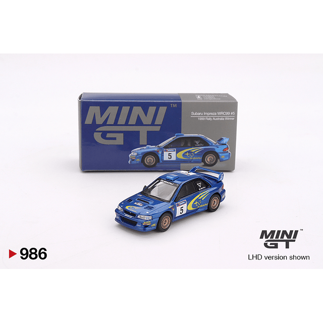 Mini GT 986 - Subaru Impreza WRC99 1999 Rally Australia Winner #5