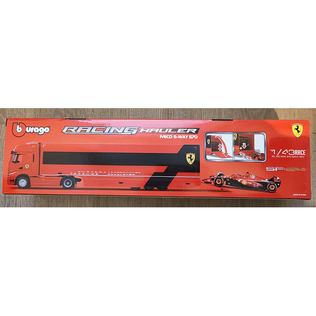 Team Transport Bburago 1/43 2024 Iveco S-way 570 Racing  + Ferrari SF-24 2