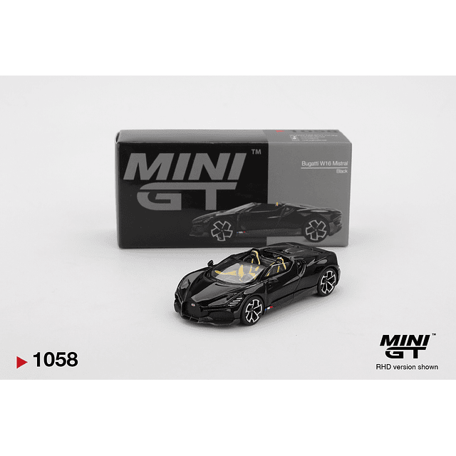 Mini GT 1058 - Bugatti W16 Mistral Black