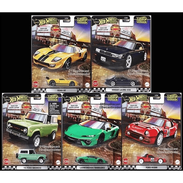 Hot Wheels Boulevard E 136-140 (5 unités)