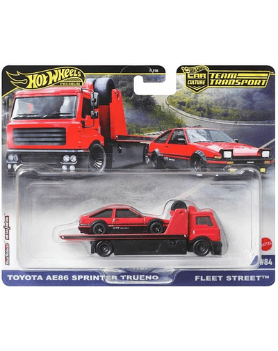 Hot Whells Team Transport 84 (2026) Toyota AE86 Sprinter Trueno avec Fleet Street