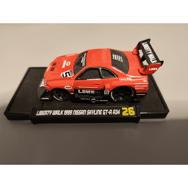  Maisto - Muscle Machines - Liberty Walk 1999 Nissan Skyline GT-R R34 Rouge 2