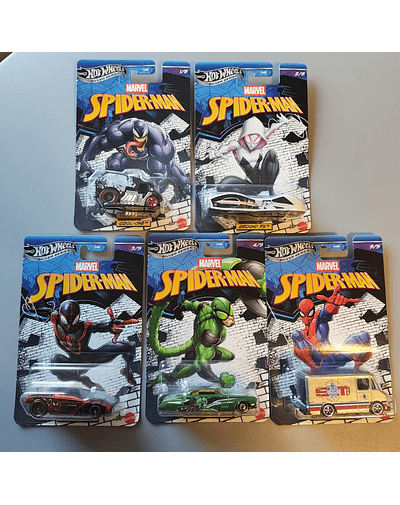 Hot Wheels basiques 2026 - Spider-Man Silver Series (5 pièces)