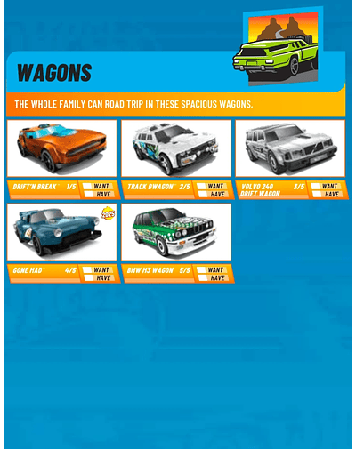 Hot Wheels basiques 2025 - HW Wagons - Factory Sealed Edition