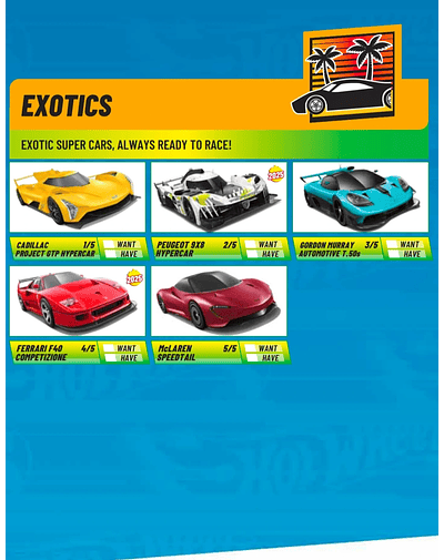 Hot Wheels basiques 2025 - HW Exotics - Factory Sealed Edition