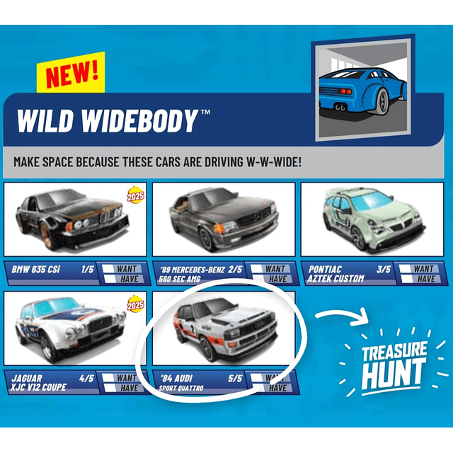 Hot Wheels basiques 2025 - Wild Widebody - Factory Sealed Edition
