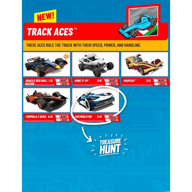 Hot Wheels basiques 2025 - Track Aces - Factory Sealed Edition