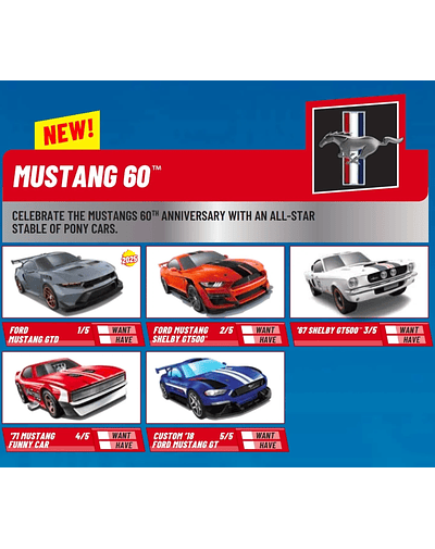 Hot Wheels basiques 2025 - Mustang 60th - Factory Sealed Edition