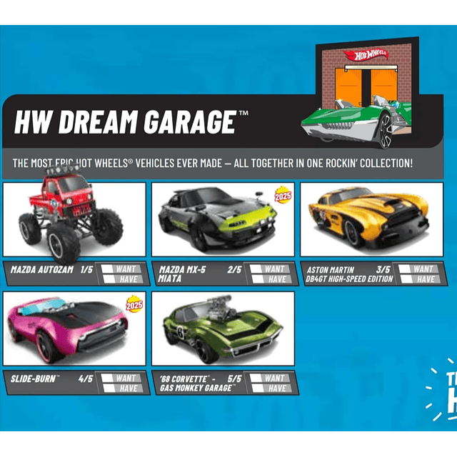 Hot Wheels basiques 2025 - HW Dream Garage - Factory Sealed Edition