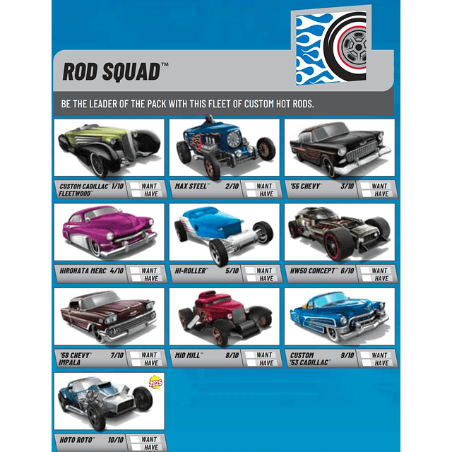 Hot Wheels basiques 2025 - Rod Squad - Factory Sealed Edition