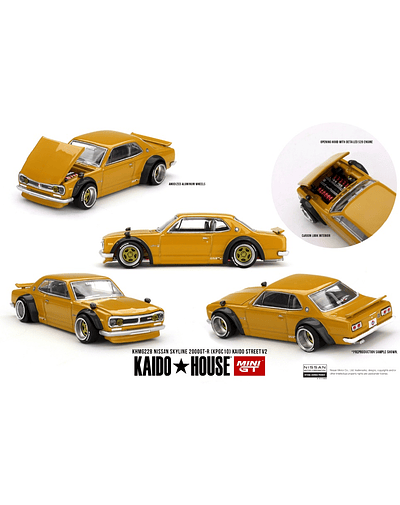 Mini GT x Kaido House 228 - Nissan Skyline 2000 GT-R (KPGC10) Kaido Street V2