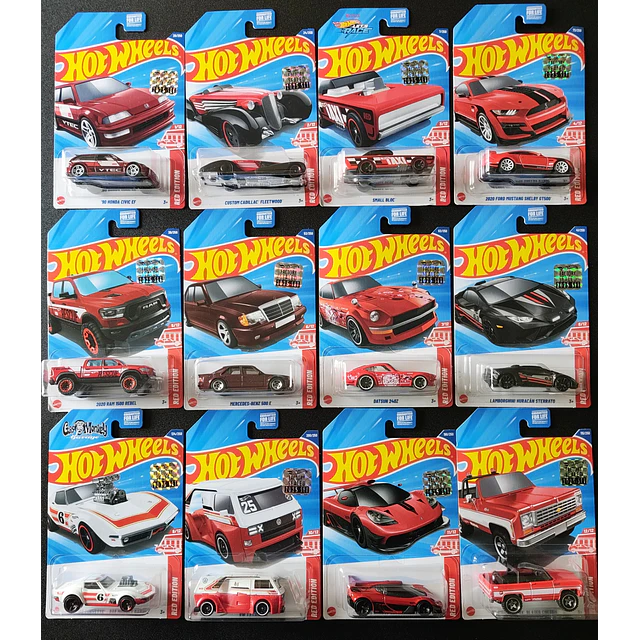 Hot Wheels basiques 2025 - Red Edition - Factory Sealed Edition