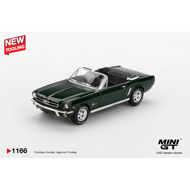 Mini GT 1166 - Ford Mustang Convertible 1964 Highland Green