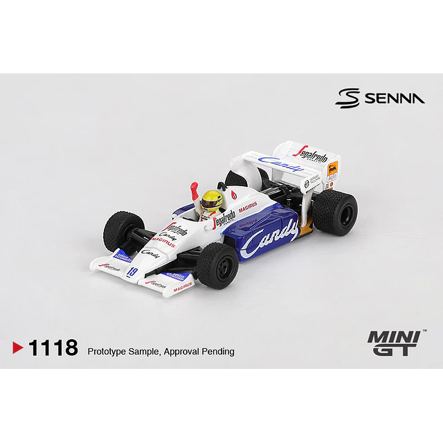 Mini GT 1118 - Toleman TG184 #19 Ayrton Senna 1984 Monaco Grand Prix 2nd Place - Boîte