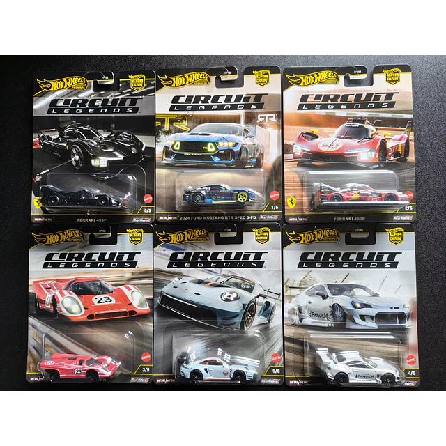 Hot Wheels Circuit Legends - Set de 6 unités