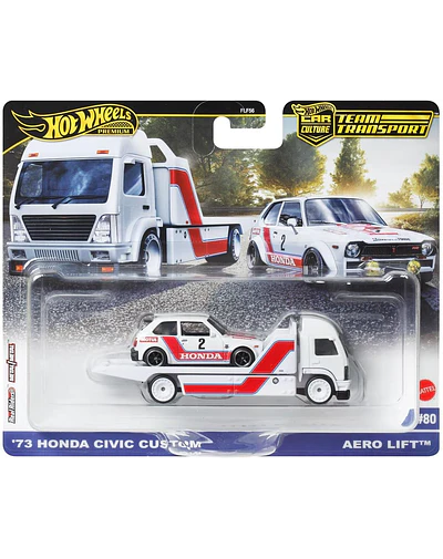Hot Wheels Team Transport 81 - 73 Honda Civic Custom + Aero Lift