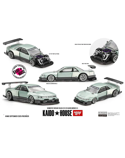Mini GT x Kaido House 232 - Nissan Silvia S13-R KAIDO WORKS V1