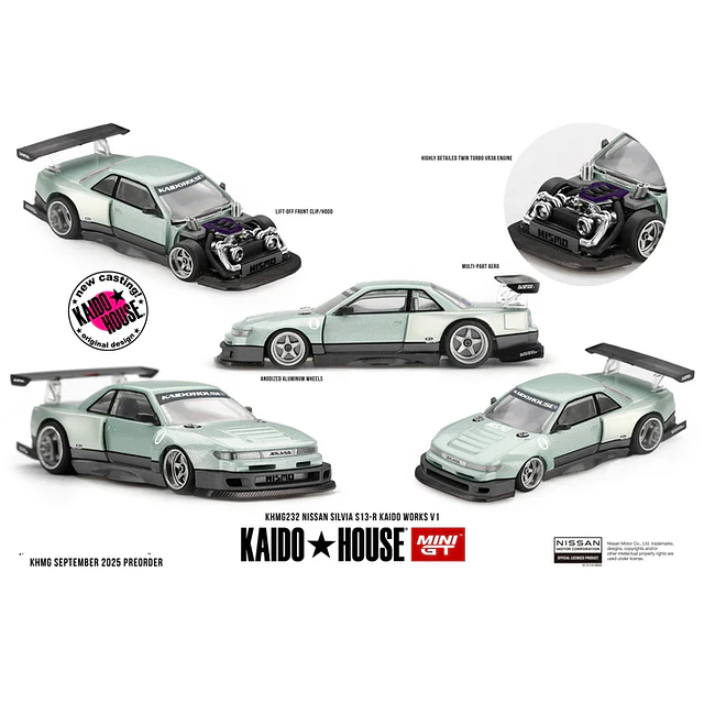 Mini GT x Kaido House 232 - Nissan Silvia S13-R KAIDO WORKS V1