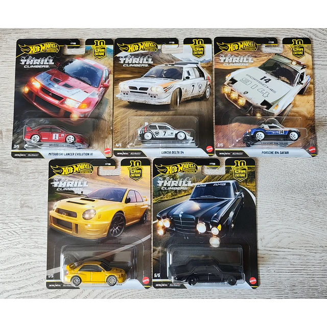 Hot Wheels Thrill Climbers - Set de 5 unités