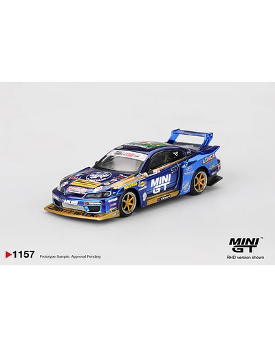 Mini GT 1157 - Nissan Silvia (S15) LB-Super Silhouette #555 Team MINI GT Liberty Walk 2025 Formula Drift