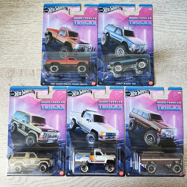 Hot Wheels Tubular Trucks 2024 - Set de 5 unités