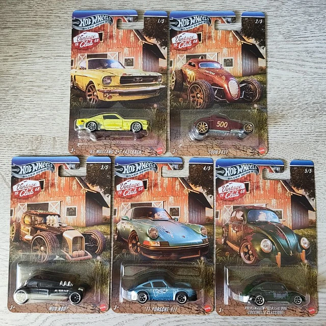 Hot Wheels Vintage Club 1968 - Silver Series 2025 - Set de 5 unités