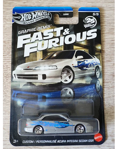 Hot Wheels Fast & Furious Silver Series 2025 - Graphic Remix - Custom Acura Integra Sedan GSR
