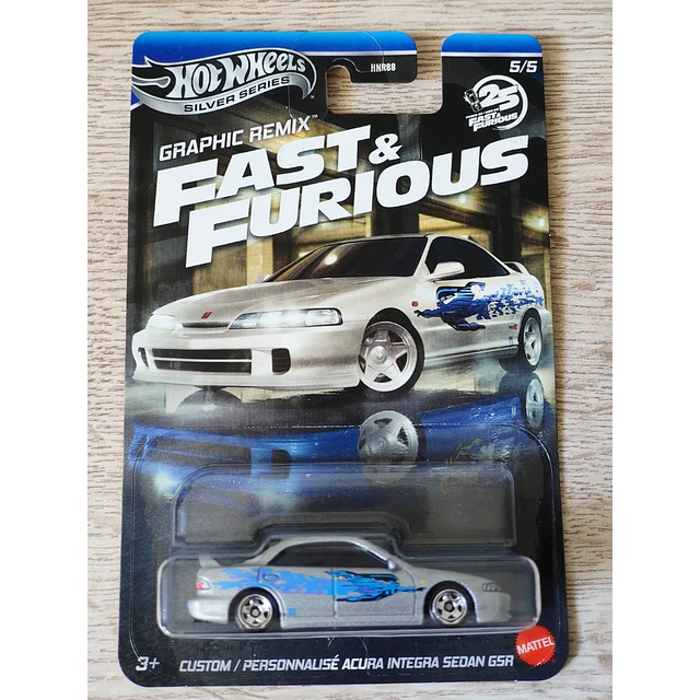 Hot Wheels Fast & Furious Silver Series 2025 - Graphic Remix - Custom Acura Integra Sedan GSR