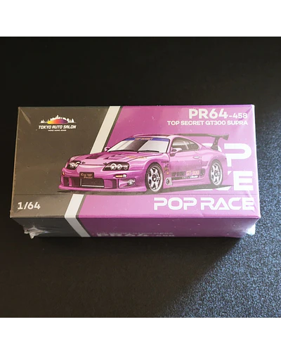 Pop Race PR64-458 Top Secret GT300 Supra Purple Chrome - Tokyo Auto Salon (Hong-Kong 2025) - Modèle ouvert