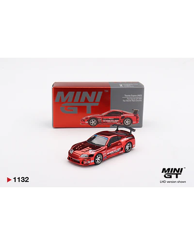Mini GT 1132-L - Toyota Supra (A80) Top Secret Gt-300 Red Chrome 2014