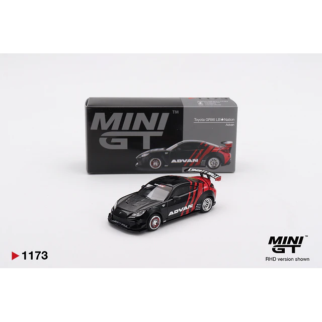 Mini GT 1173-R - Toyota GR86 LB Nation Advan Black 2025