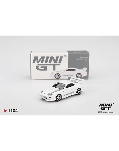 Mini GT 1104-L - Toyota Supra MK4 (A80) Veilside Combat V-I White Pearl Metallic 2014