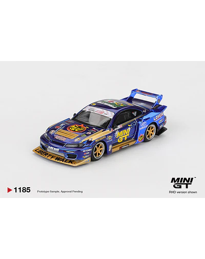 Mini GT 1185-R - Nissan Silvia S15 LB-Super Silhouette #555 Team Mini Gt Liberty Walk