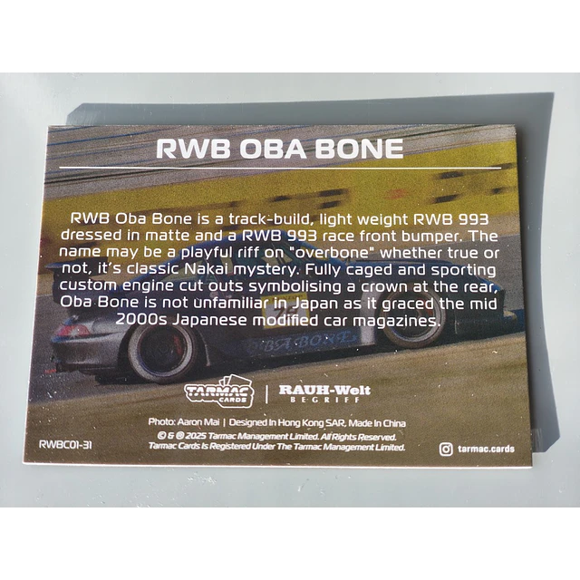 Cartes RWB Tarmac Works - RWB Collection Volume I - divers - vente à l'unité, envoyez votre choix 12